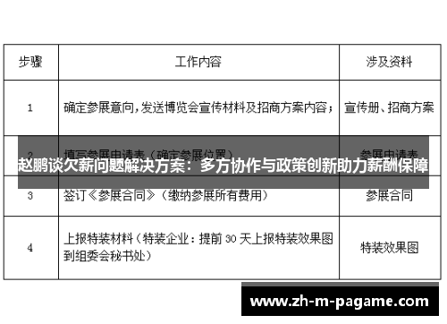 赵鹏谈欠薪问题解决方案：多方协作与政策创新助力薪酬保障